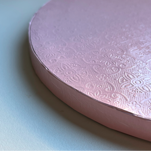 CAKE DRUM REDONDA ROSA 20CM X 13MM AZUCREN