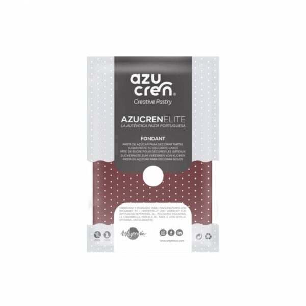FONDANT BURDEOS( ROJO FUERTE ) " AZUCREN ELITE " 250 GRAMOS ( SIN GLUTEN )