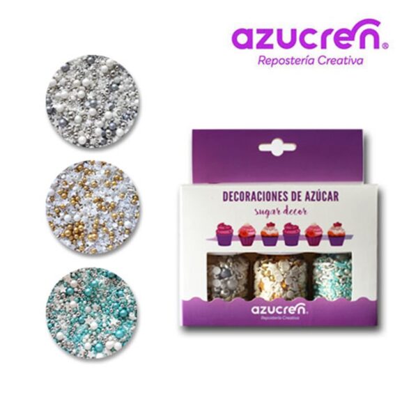 SET 3 SPRINKLES : PASTEL DE BODA / BLANCA-ORO / MUNDO DE INVIERNO - AZUCREN